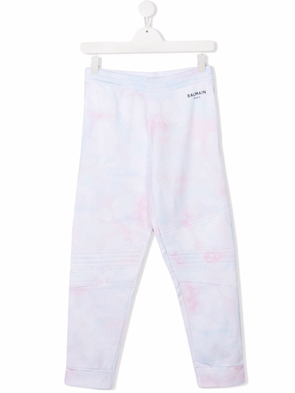 

Balmain Kids спортивные брюки с принтом тай-дай и логотипом, белый
