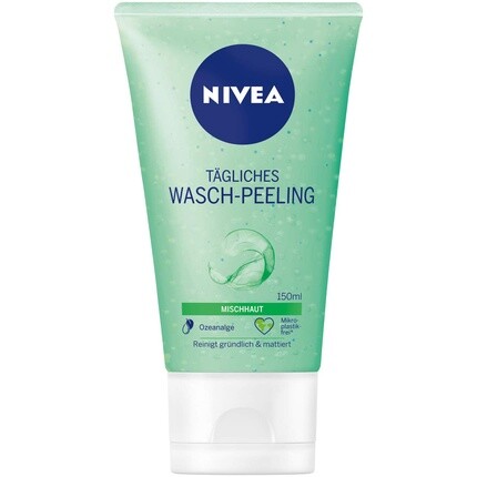 

Daily Wash Peeling 150мл - Глубоко очищающий скраб для лица для комбинированной кожи, Nivea, Зеленый