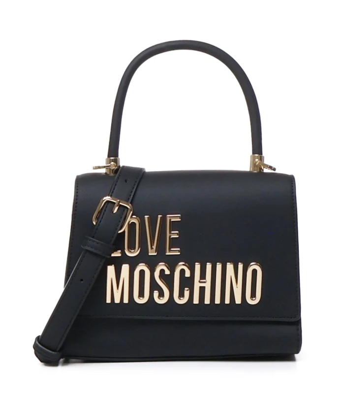 

Сумочка из экокожи с золотыми буквами Love Moschino, черный