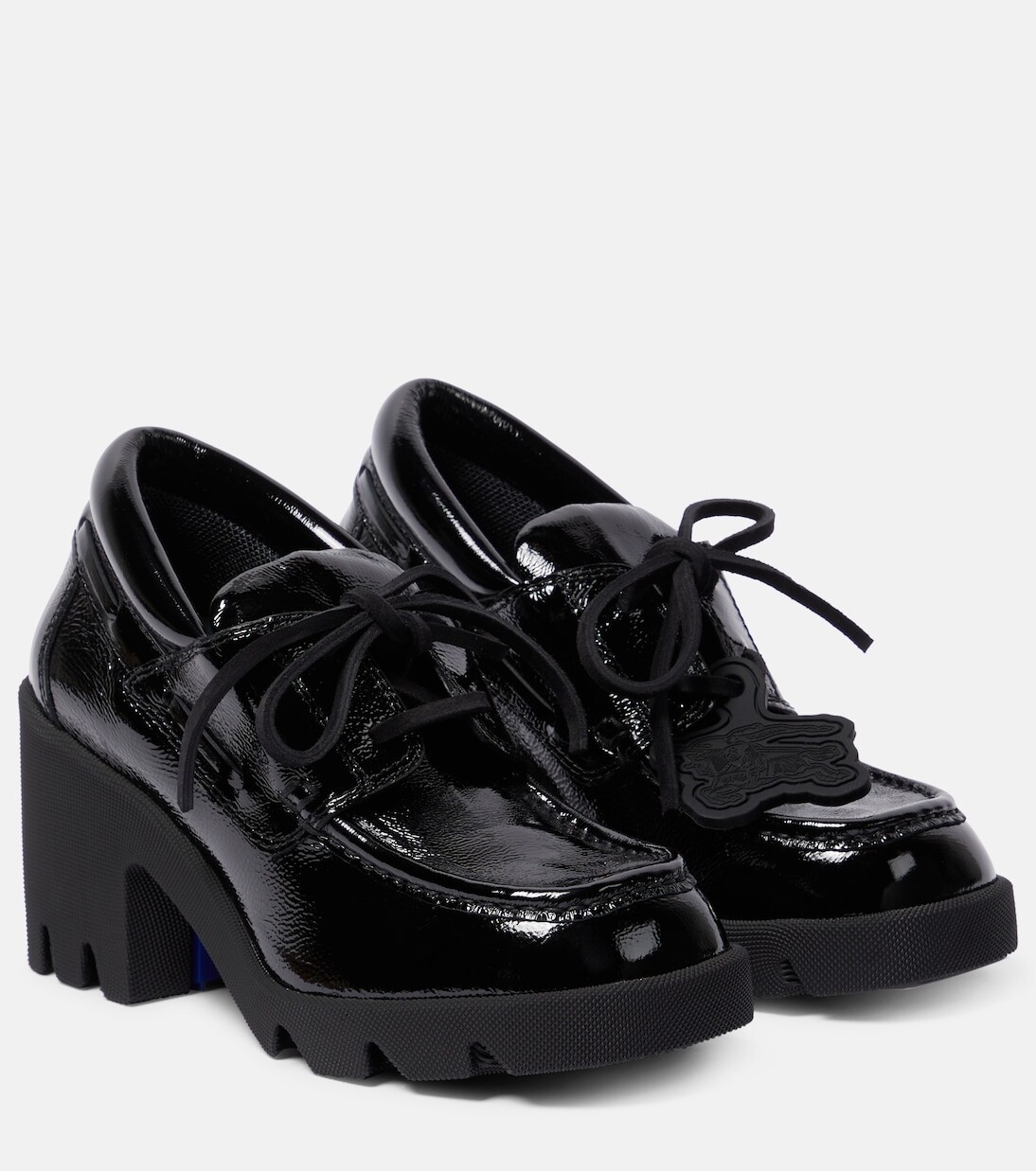 

Кожаные лоферы stride Burberry, черный