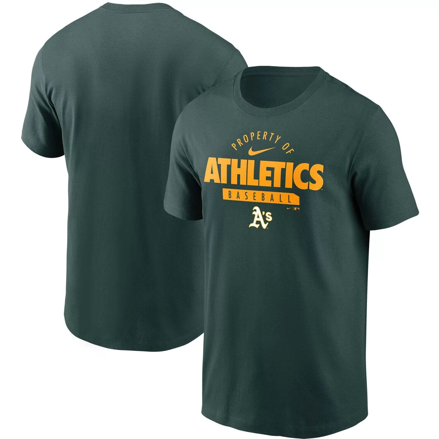 

Мужская зеленая футболка Nike Oakland Athletics Primetime Property Of Practice