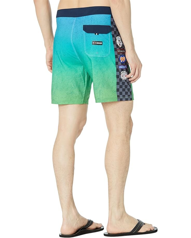 

Шорты для плавания Hurley Phantom-Eco NASCAR Racetrack 18" Boardshorts, цвет Arctic Neon