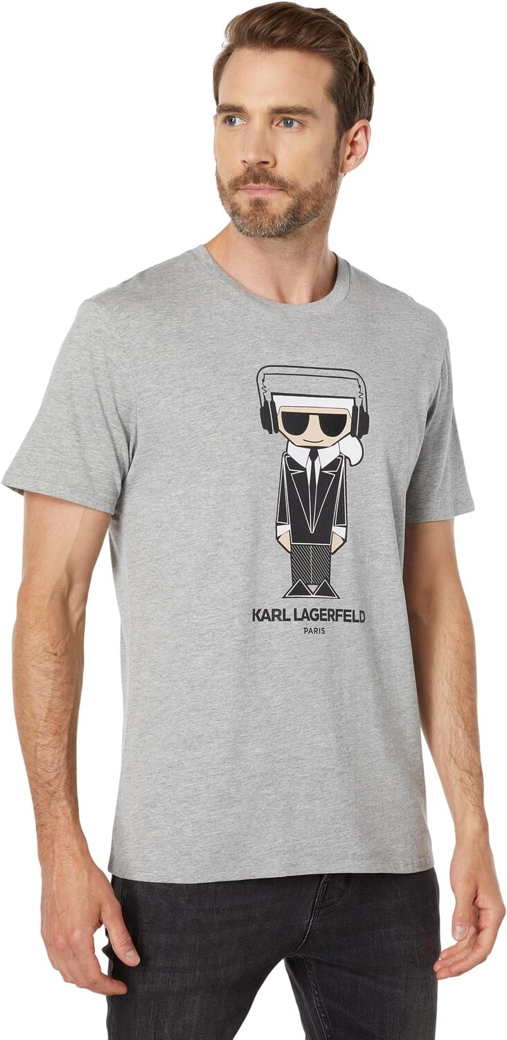 

Плоская голова и футболка из смокинга Karl Lagerfeld Paris, цвет Heather Grey