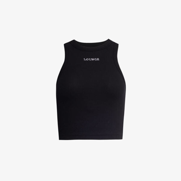 

Топ из эластичного хлопка essential с вышитым логотипом Lounge Underwear, черный