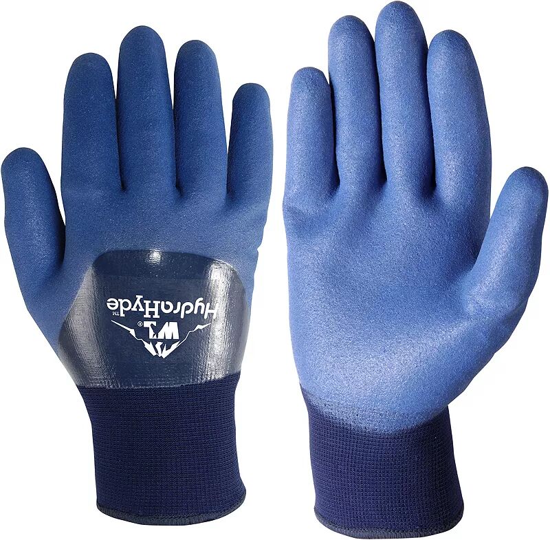 Мужские нитриловые перчатки Wells Lamont HydraHyde с двойным покрытием, синий жилет wells темно синий размер s