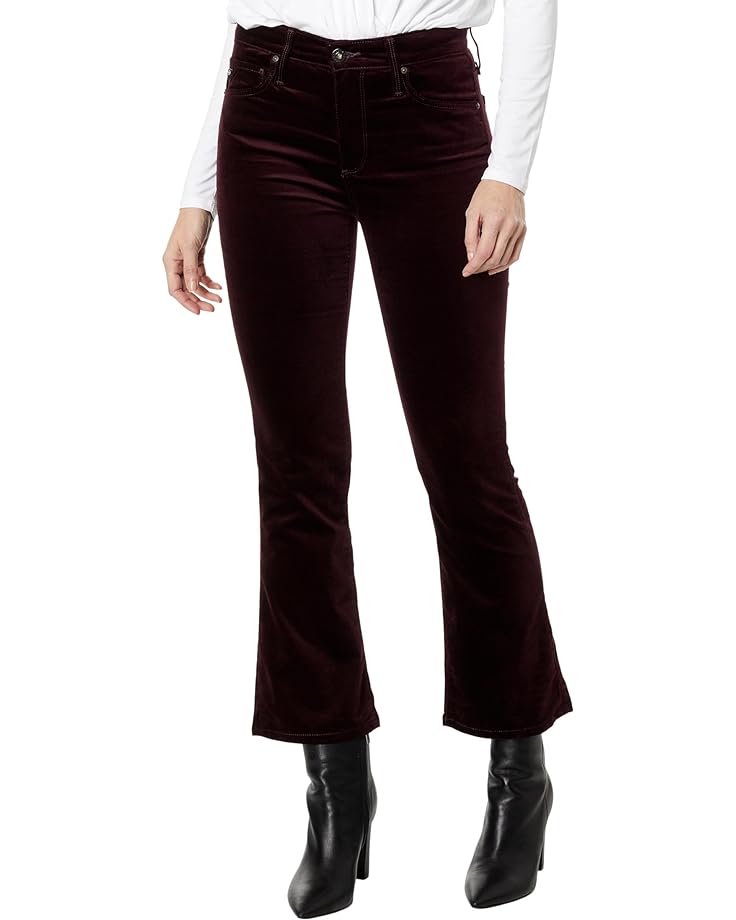 цена Джинсы AG Jeans Farrah High-Rise Boot Crop in Pinot Noir, цвет Pinot Noir