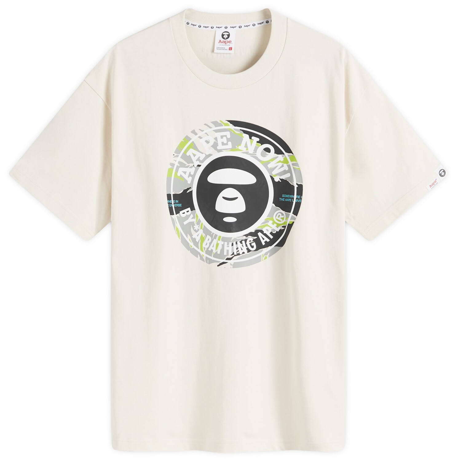

Футболка Aape Tiger Camo Starbuck T-Shirt, цвет Ivory