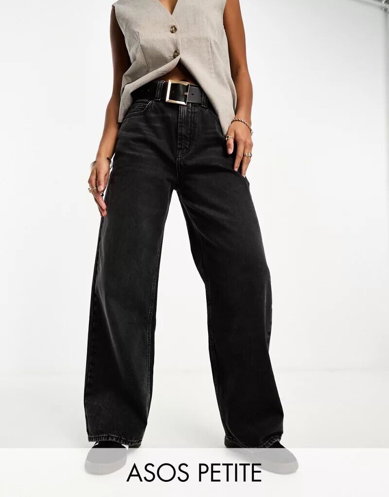 

Черные джинсы ASOS DESIGN Petite Dad