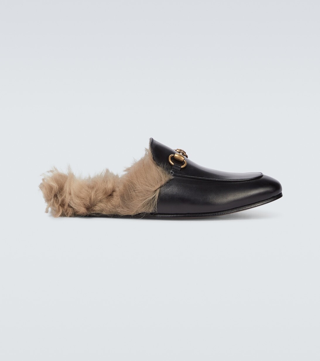 

Кожаные тапочки Princetown Gucci, черный