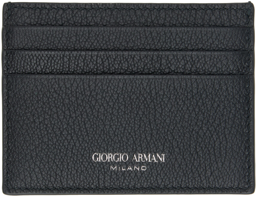 

Черная визитница с маркой Giorgio Armani