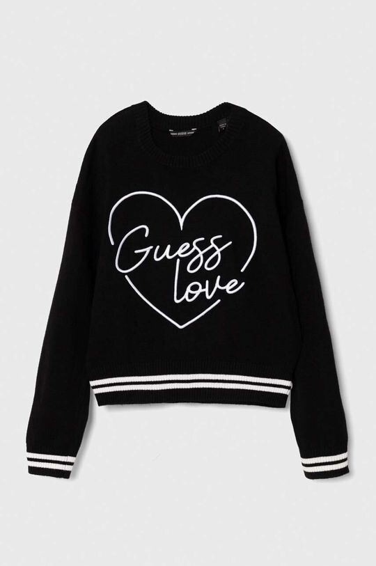 

Двусторонний свитер из смесовой шерсти Guess, черный