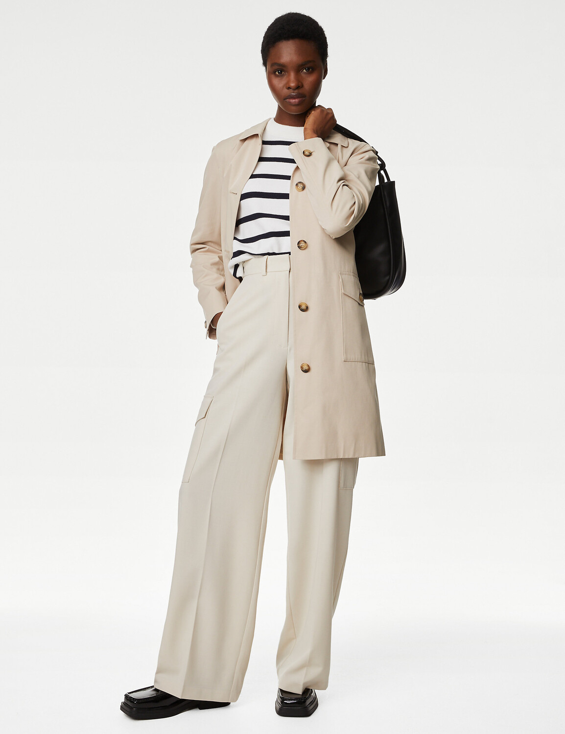 

Однобортный тренч Stormwear с поясом Marks & Spencer