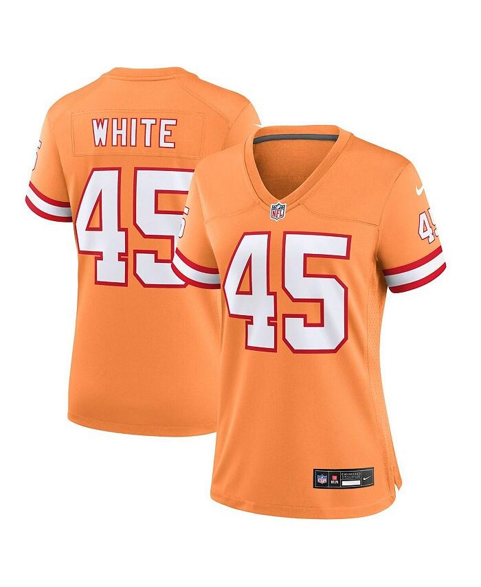 

Женская майка Devin белого оранжевого цвета Tampa Bay Buccaneers Throwback Game Nike, оранжевый