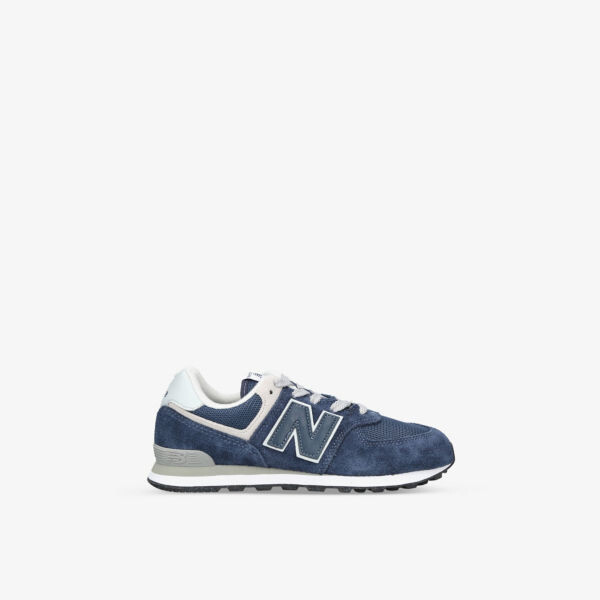 

574 Evergreen замшевые низкие кеды с тисненым логотипом New Balance, темно-синий