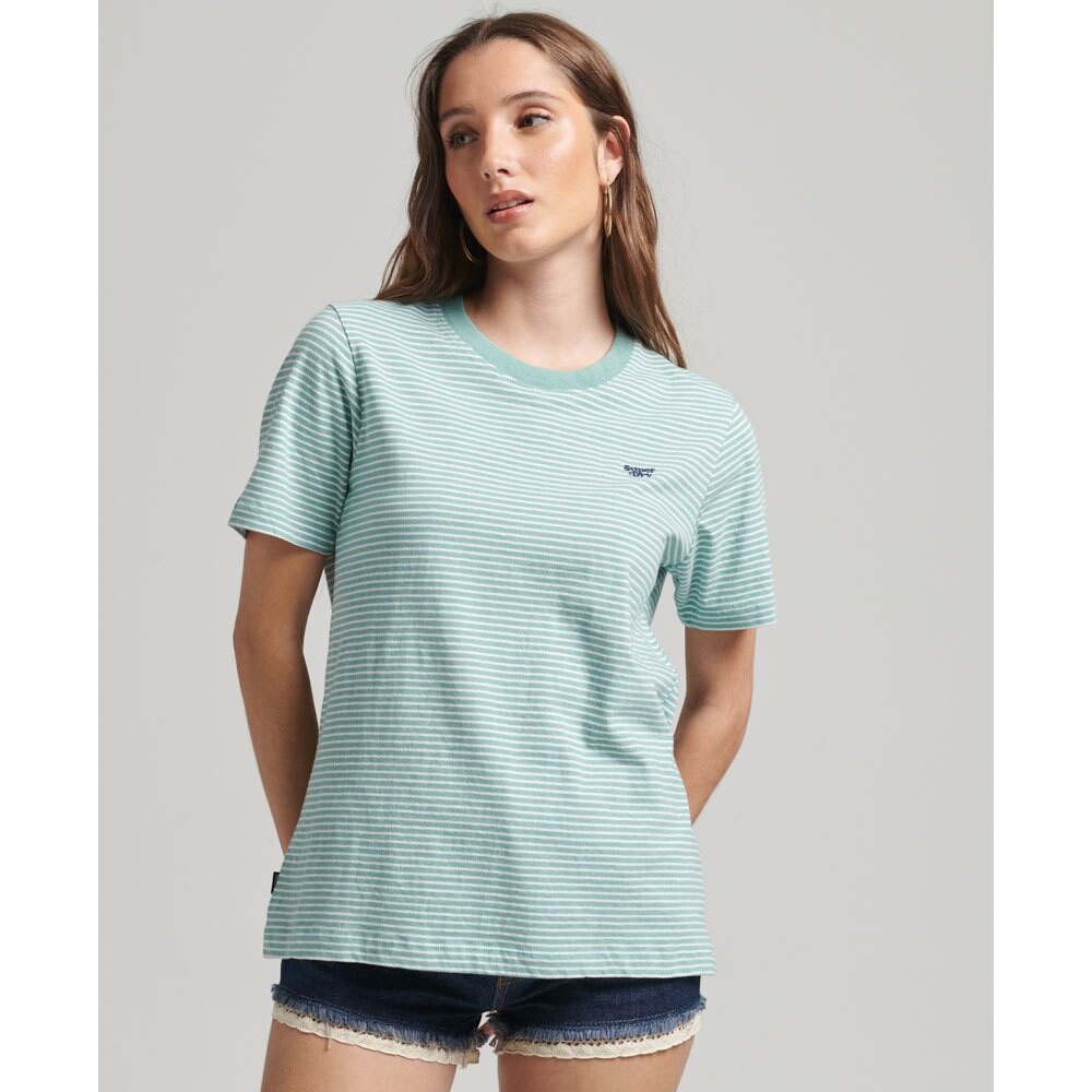 

Футболка Superdry Vintage Logo Emb Stripe, зеленый