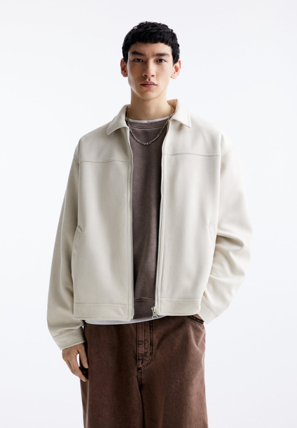

Куртка из искусственной кожи PULL&BEAR, цвет sand