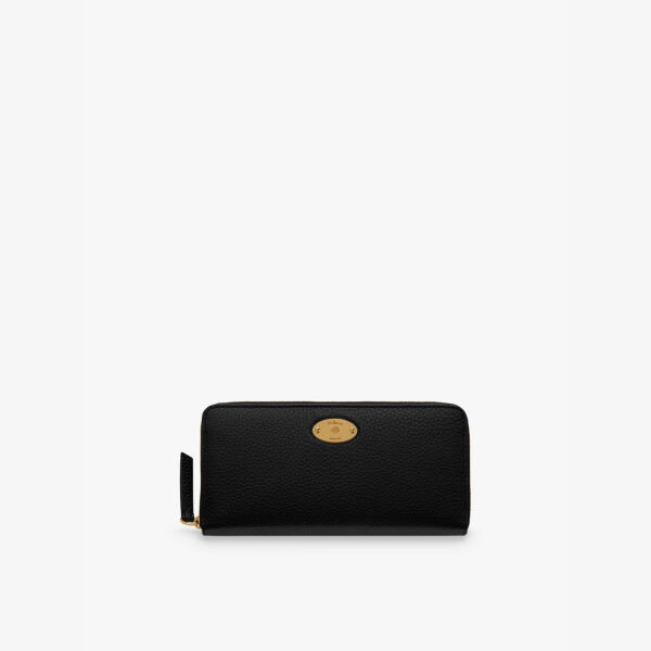 

Кожаный кошелек с фирменной табличкой Mulberry, черный