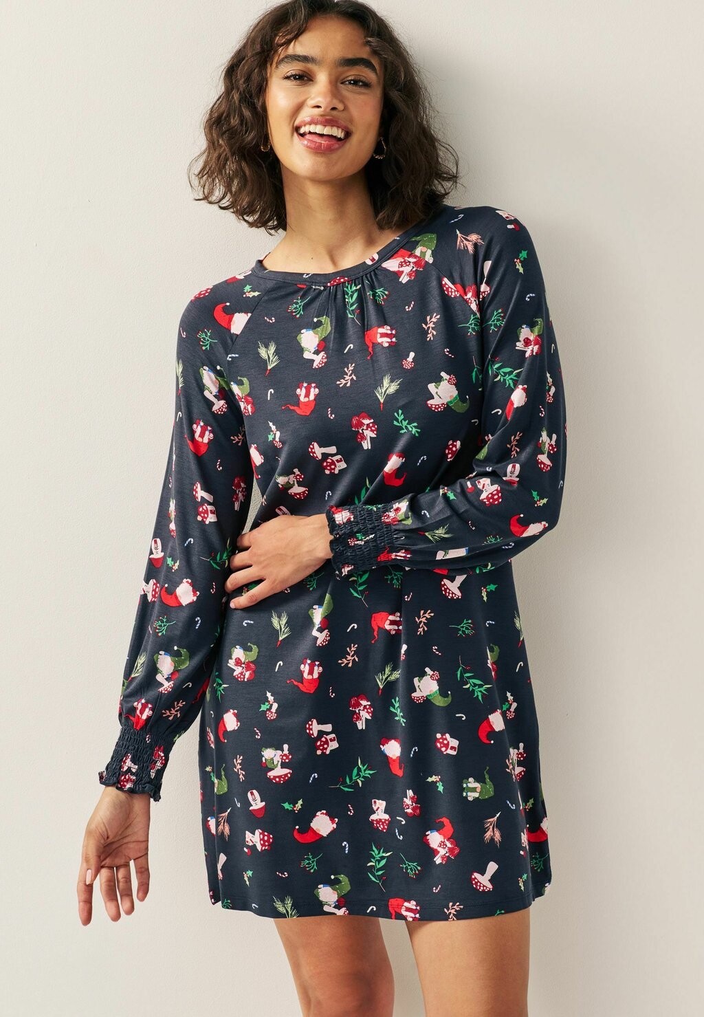 

Платье из джерси Novelty Christmas Swing Next, цвет navy graphic