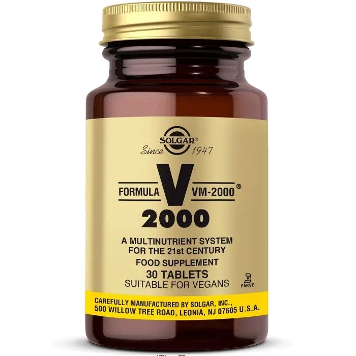 Solgar VM 2000 Мультивитамин 30 таблеток solgar formula v vm 75 комплексные витамины с хелатными минералами 90 таблеток