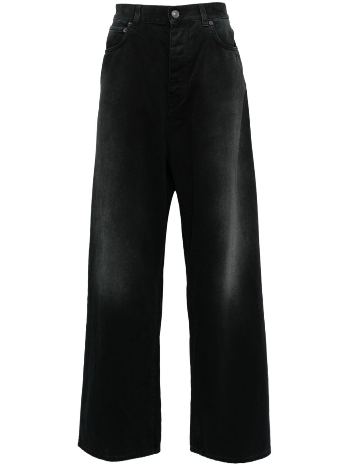 

Balenciaga широкие джинсы Denim Size Sticker средней посадки, черный