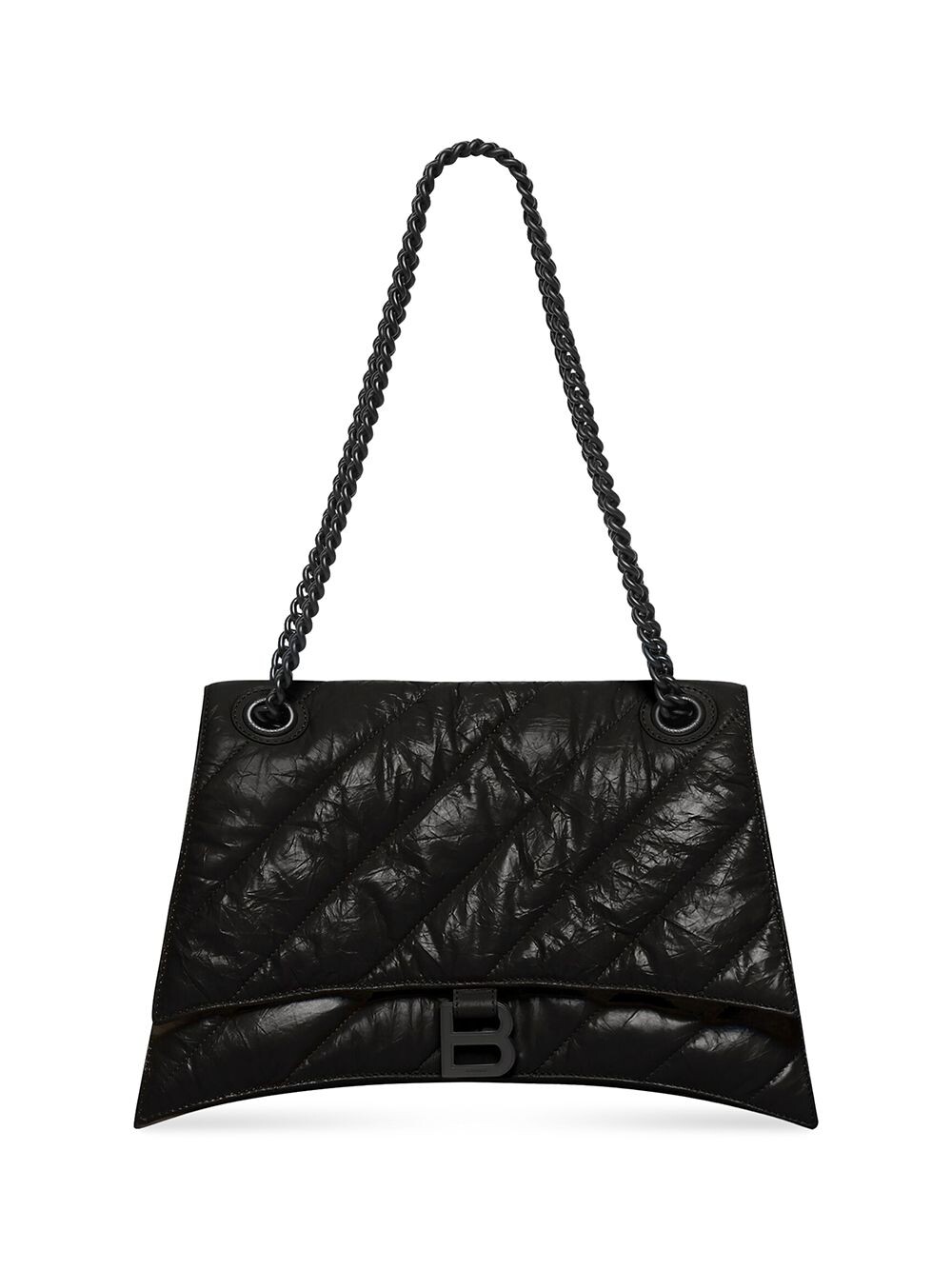 

Стеганая сумка Crush среднего размера с цепочкой Balenciaga, черный