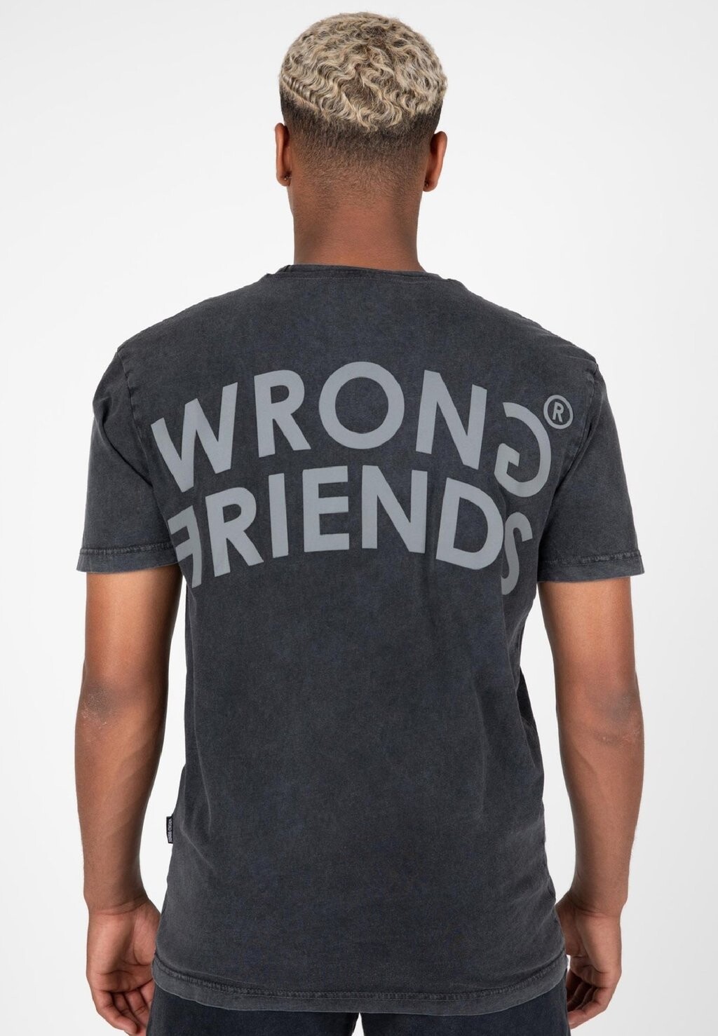 

Футболка с принтом Wrong Friends, темно-серый