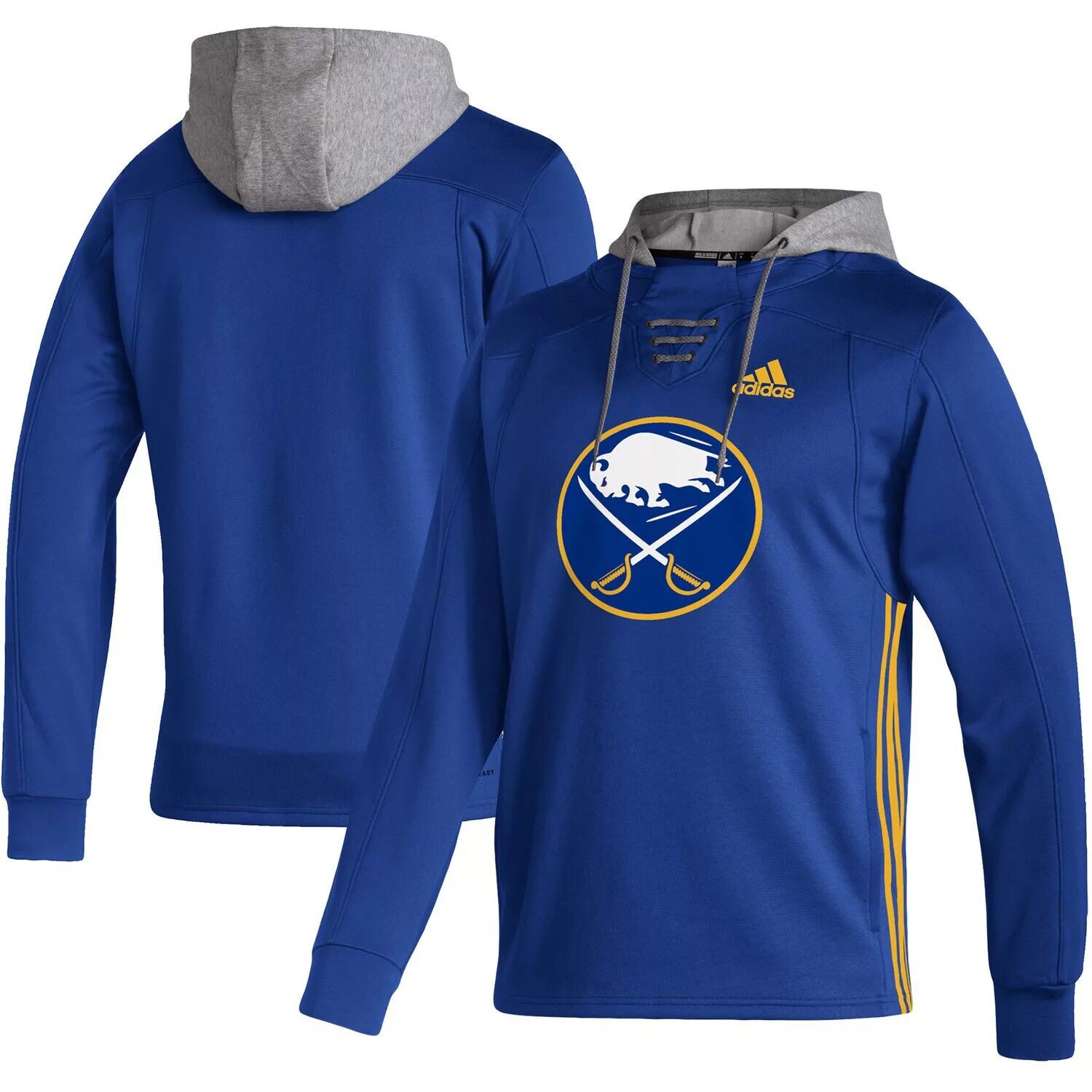 

Мужская толстовка с капюшоном adidas Royal Buffalo Sabers Skate Lace AEROREADY