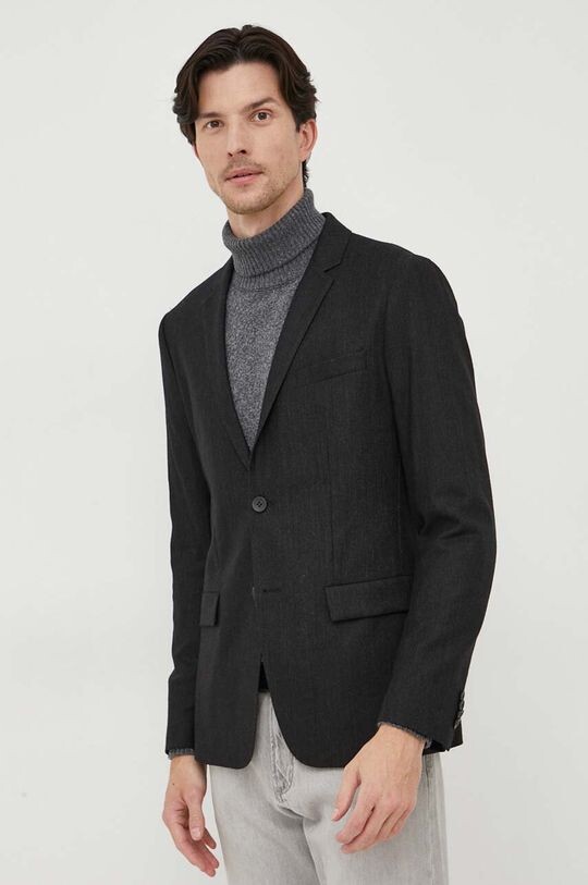 

Шерстяная куртка Calvin Klein, черный
