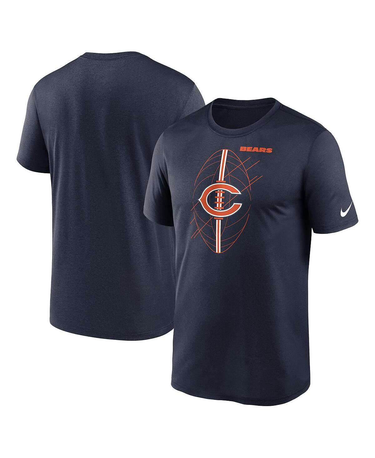 цена Мужская темно-синяя футболка Chicago Bears Legend Icon Performance Nike
