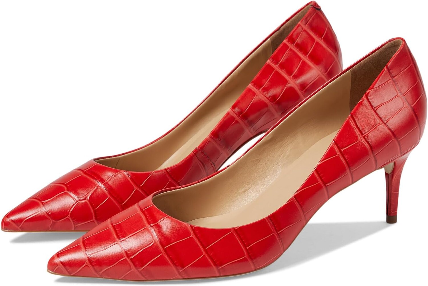 

Туфли Debbie Croco Mid Heel Pump Massimo Matteo, цвет Vermelho Croco