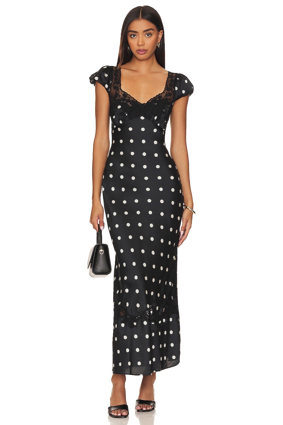 

Платье миди Free People Butterfly Babe, цвет Black And White Comb