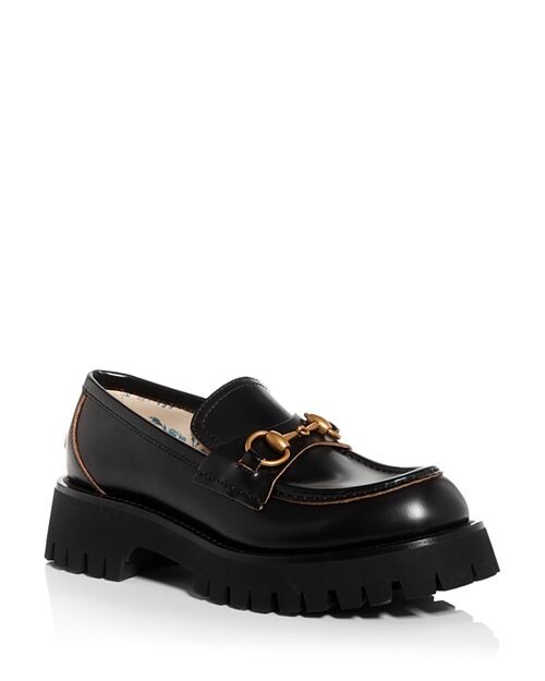 

Женские лоферы с выступами на подошве Horsebit Gucci, цвет Black