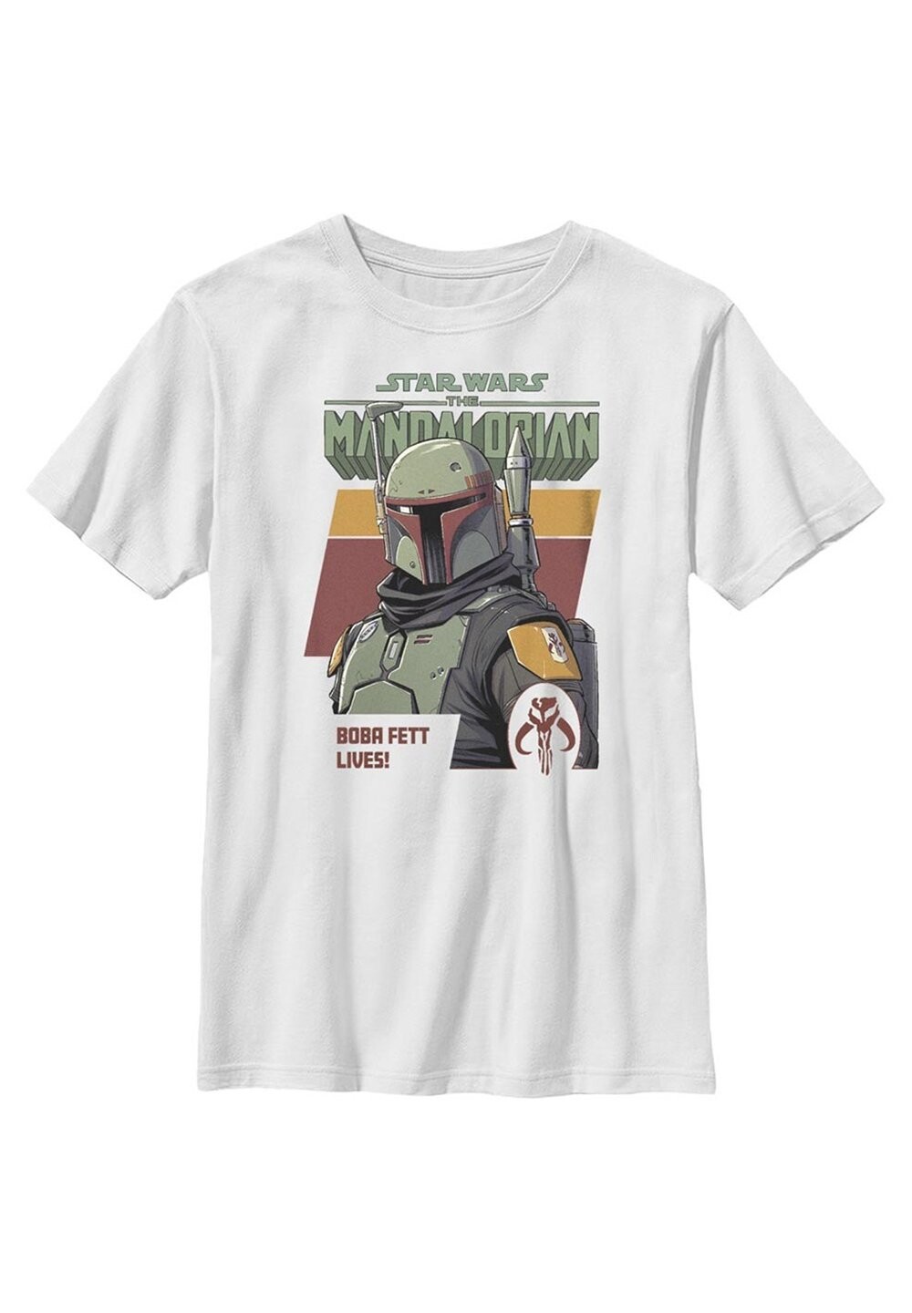 

Футболка с принтом Star Wars: The Mandalorian Fett Lives Star Wars, белый