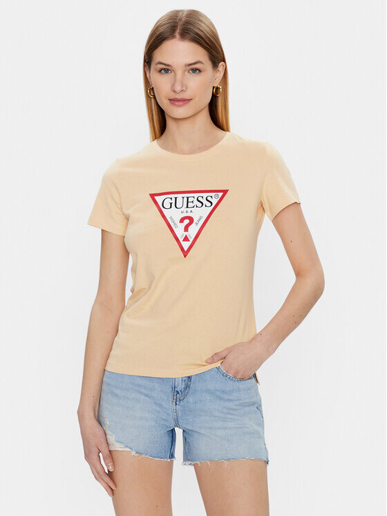 

Футболка стандартного кроя Guess, бежевый