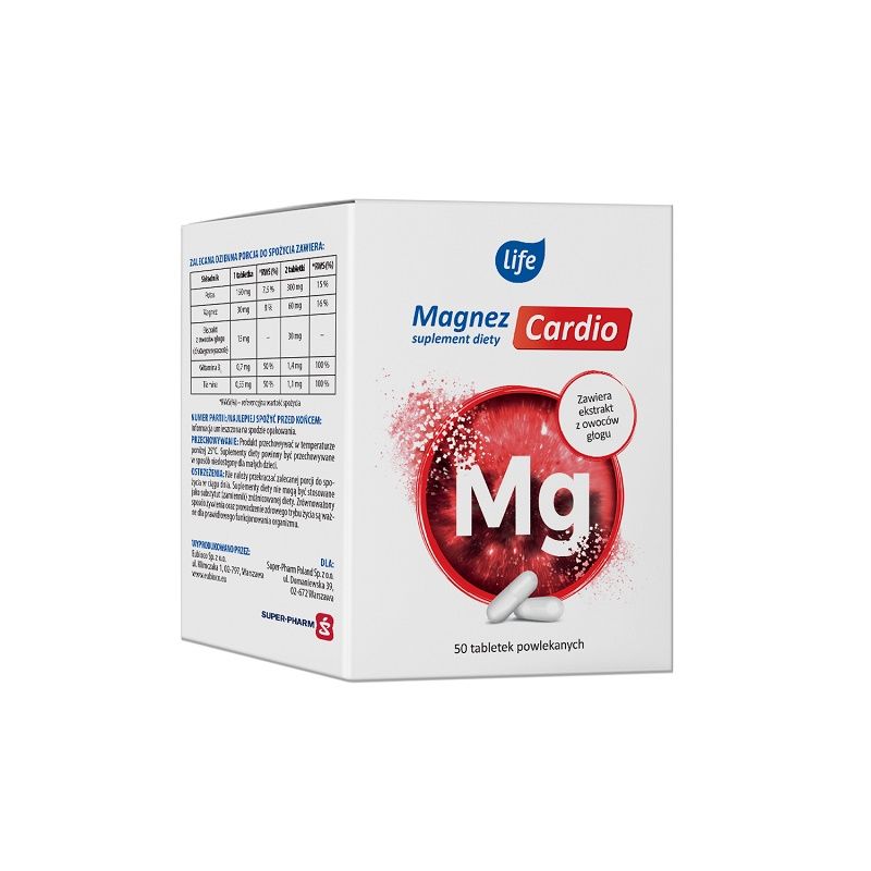 Таблетки магния Life Magnez Cardio, 50 шт