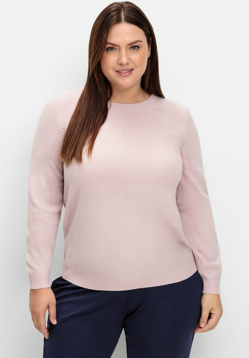 Вязаный свитер Sheego, цвет rosé