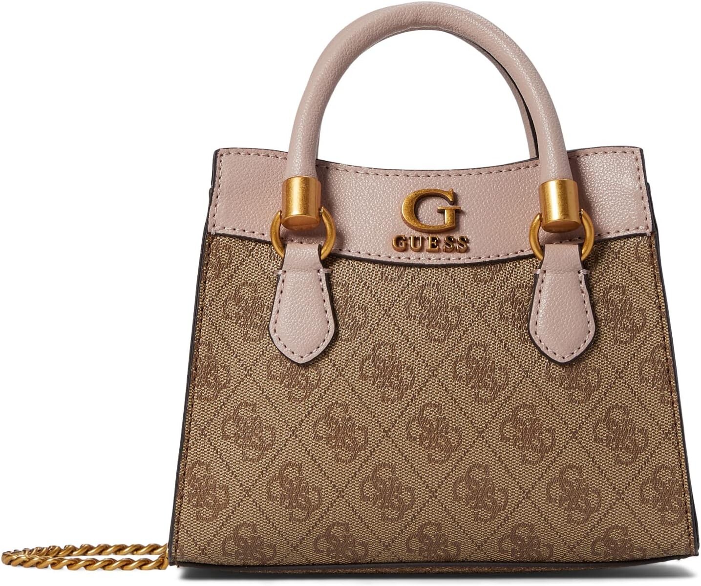 

Мини-сумка Nell с логотипом GUESS, цвет Latte Logo/Rosewood