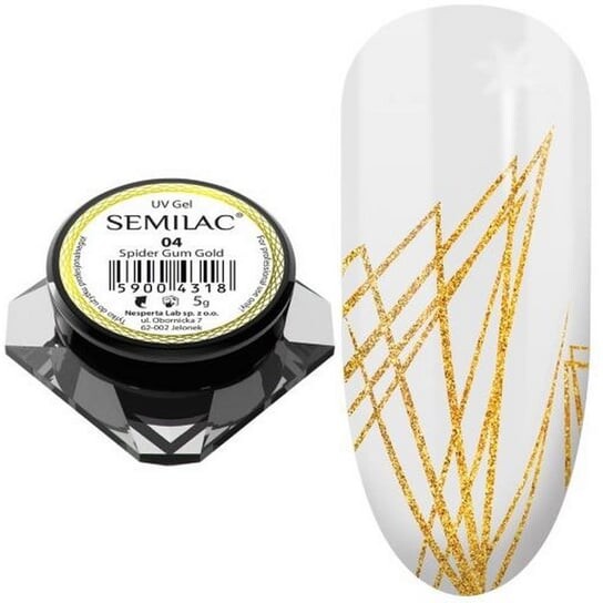 

Декоративный гель royal gold no. 04 - 5г Semilac Spider Gum Gold