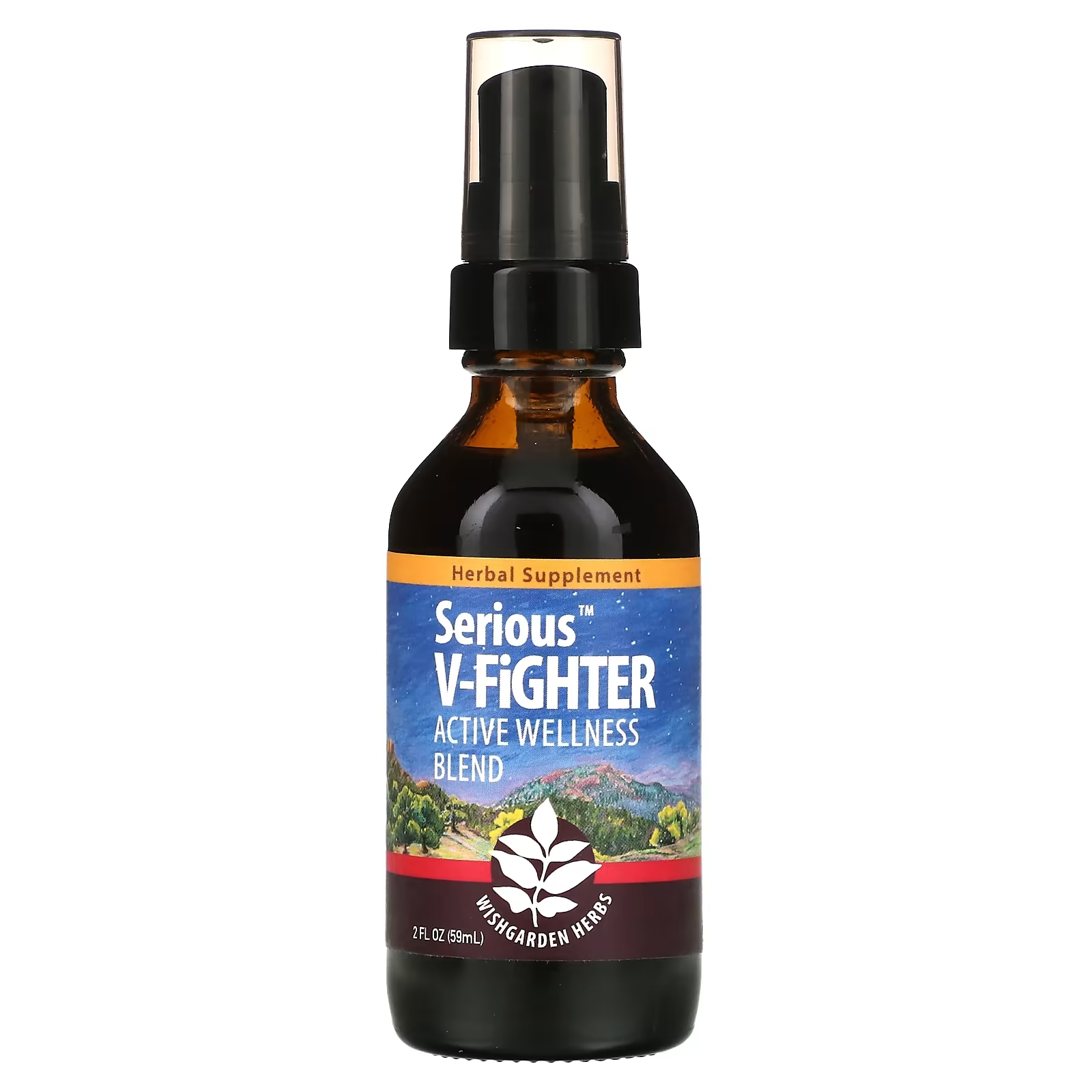 Растительная добавка WishGarden Herbs Serious V-Fighter, 59 мл цена и фото