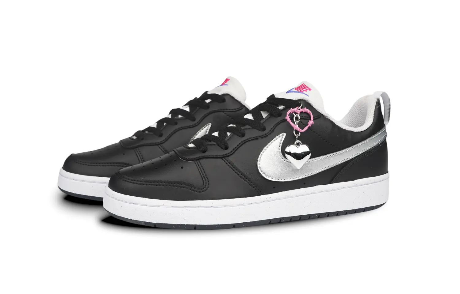 

Кроссовки Nike Court Borough Skateboarding Shoes Women's Low-top Black/Sliver, черный/серебряный