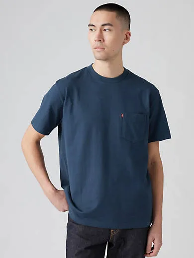 

Тяжелая футболка с карманами Levi's, синий