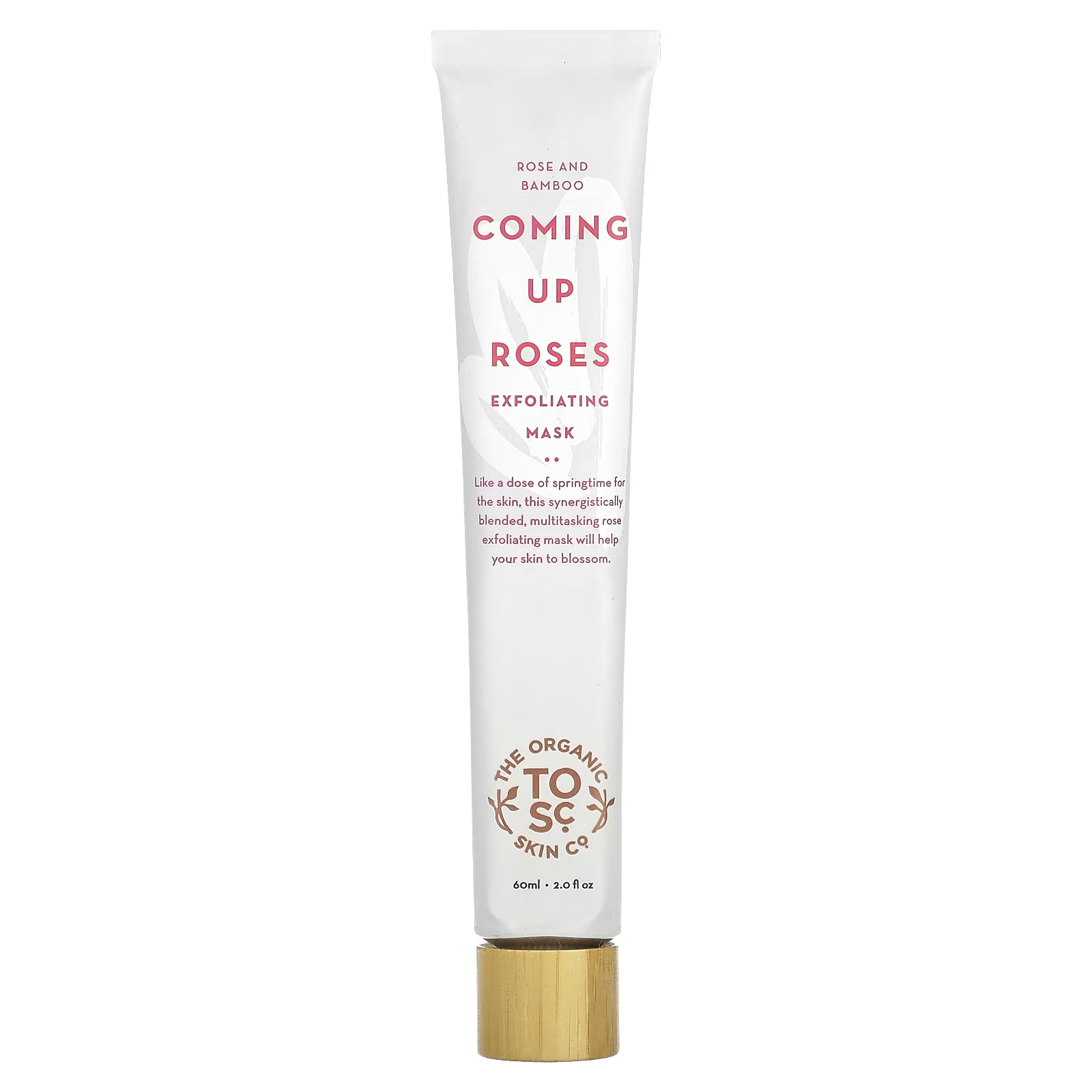 The Organic Skin Co. Coming Up Roses Отшелушивающая косметическая маска «Роза и бамбук», 2 жидкие унции (60 мл)