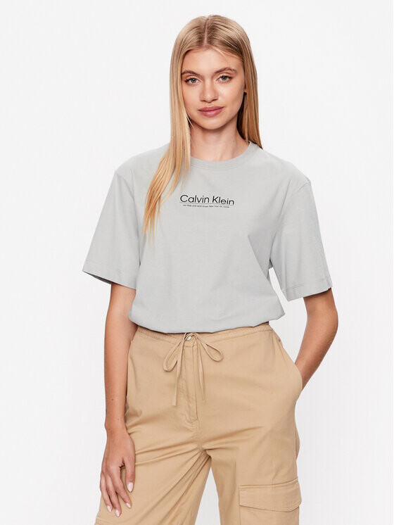 

Футболка свободного кроя Calvin Klein, серый