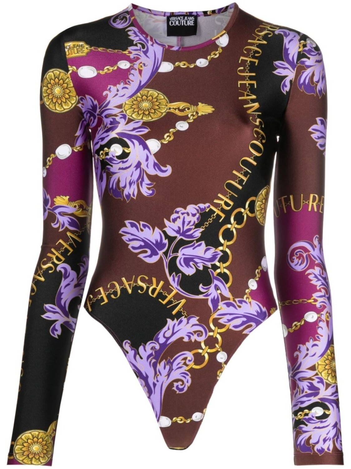 

Versace Jeans Couture боди с логотипом, коричневый