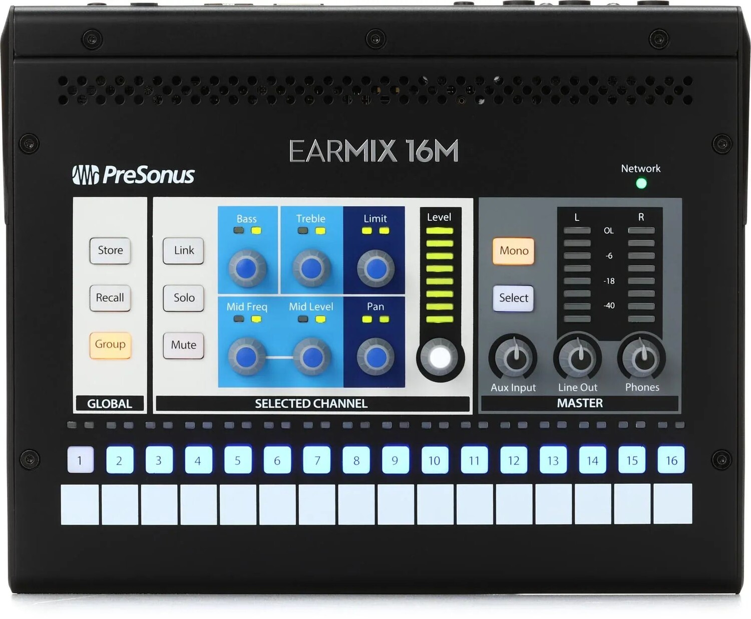 

Персональный мониторный микшер PreSonus EarMix 16M AVB