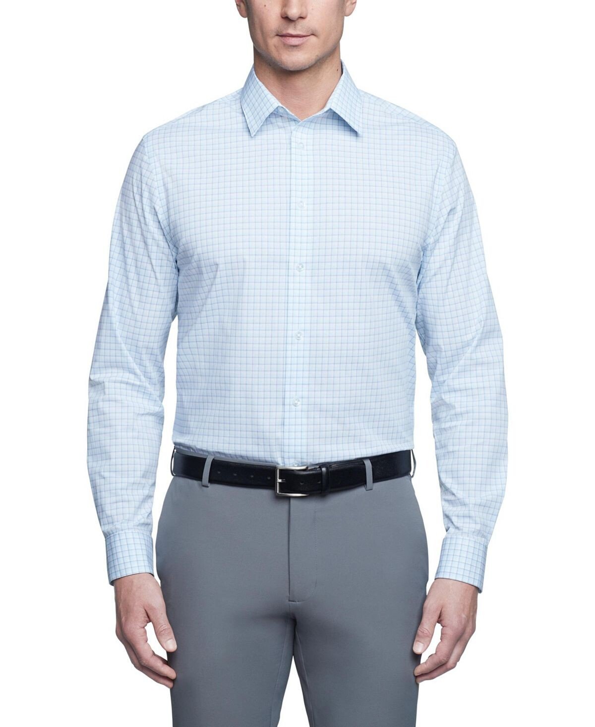 

Мужская классическая рубашка Steel Plus Slim Fit стрейч без морщин Calvin Klein