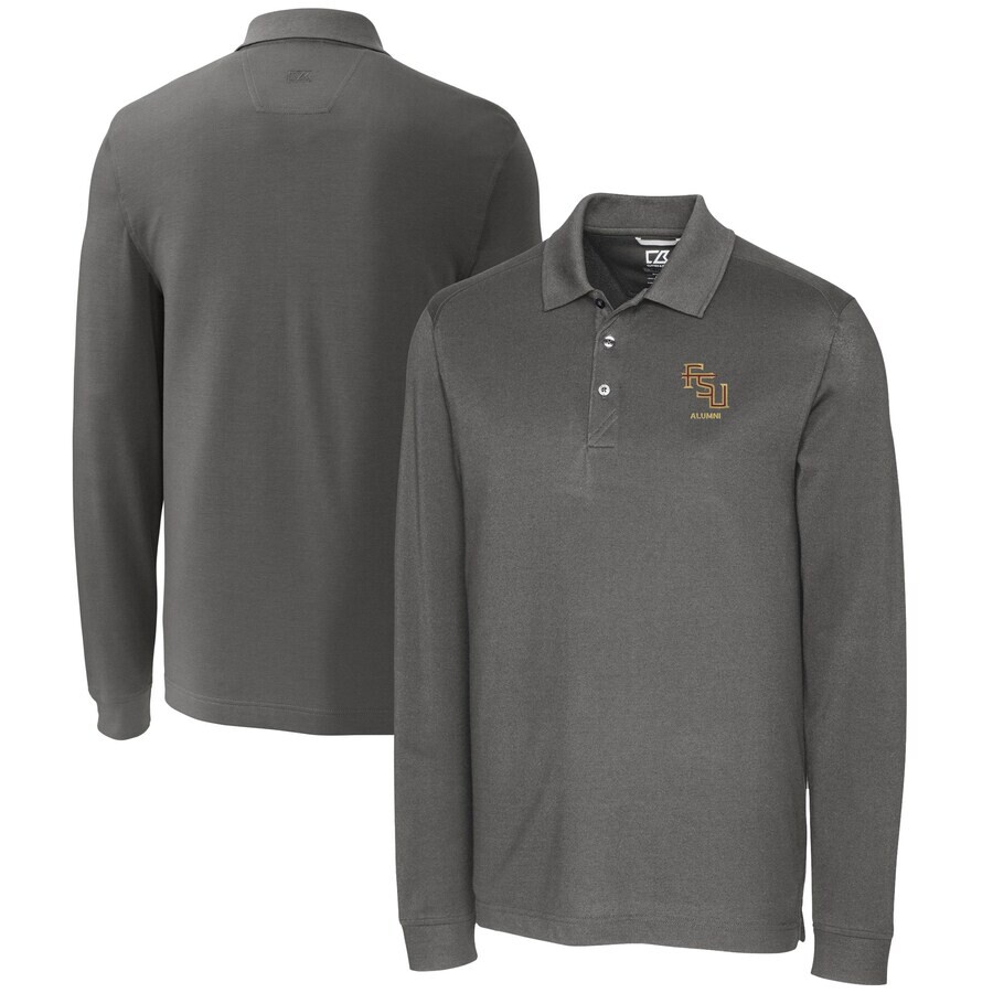 

Поло с длинным рукавом Cutter & Buck Florida State Seminoles, серый
