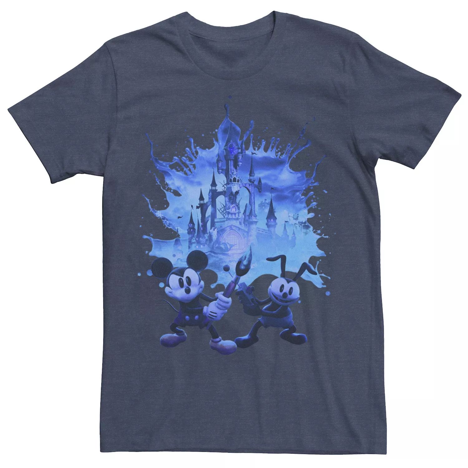 Мужская футболка Disney Epic Mickey Blue Hue Portal Poster Licensed Character мужская футболка disney epic mickey and oswald со вставками licensed character