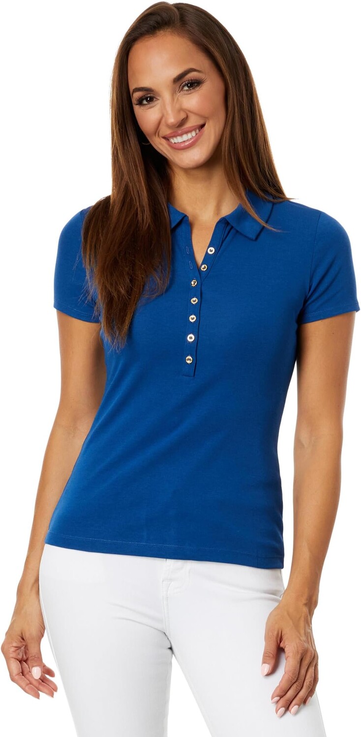 

Рубашка-поло Reema Short Sleeved Top Lilly Pulitzer, цвет Aegean Navy