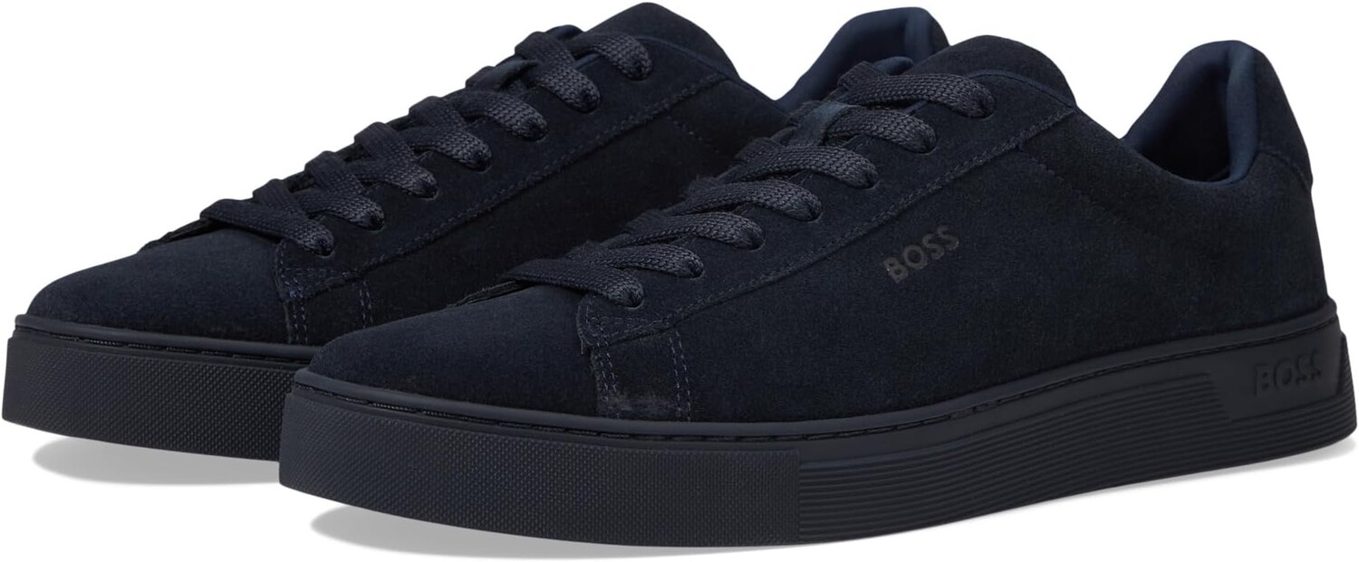 

Кроссовки Rhys Suede Tennis Sneaker BOSS, темно-синий